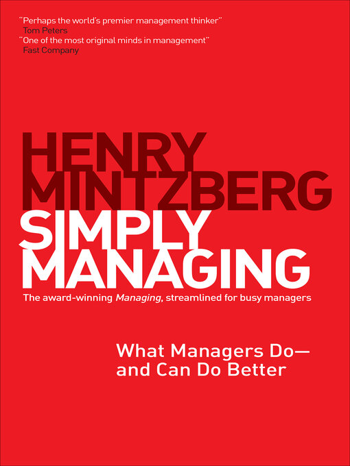 Title details for Simply Managing by Henry Mintzberg - Available
